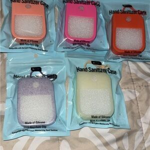 B pure Hand Sanitizer Cases with Keychain Clip - Multi-Color lot of 6 NEW